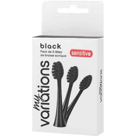 My Variations Opzetborstels Gevoelig Tandvlees Zwart 3 Stuks