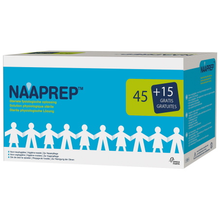 Naaprep Fysiologisch Serum Promo 45x5ml Ampullen + Gratis 15x5ml