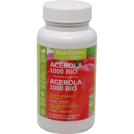 Nat&Form Acerola 1000 Bio 30 Tabletten