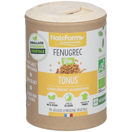 Nat&Form Fenegriek Bio 90 Capsules