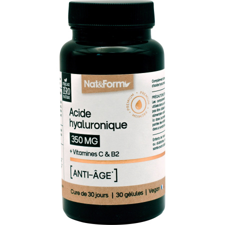 Nat&Form Hyaluronzuur 350mg Anti-Aging Voedingssupplement 30 Capsules