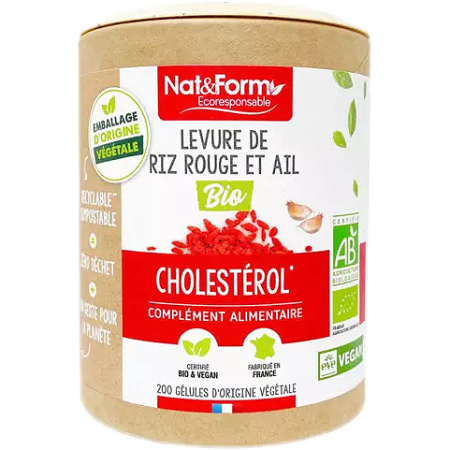 Nat&Form Rode Rijst Gist & Knoflook Bio 200 Capsules