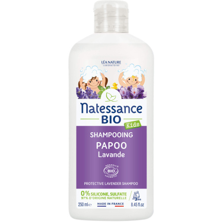 Natessance Beschermende Shampoo Papoo Lavendel Bio Fles 250ml