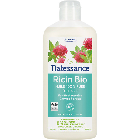 Natessance Biologische Ricineolie Uit Eerlijke Handel Versterkt En Regenereert Fles 250ml