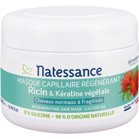 Natessance Sublimerend Regenererend Haarmasker Met Ricine En Plantaardige Keratine Pot 200ml