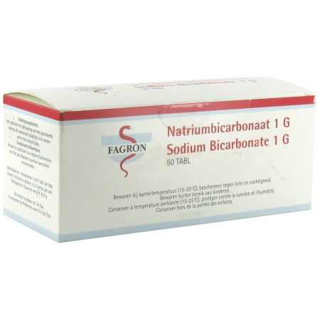 Fagron Natriumbicarbonaat 1g 50 Tabletten