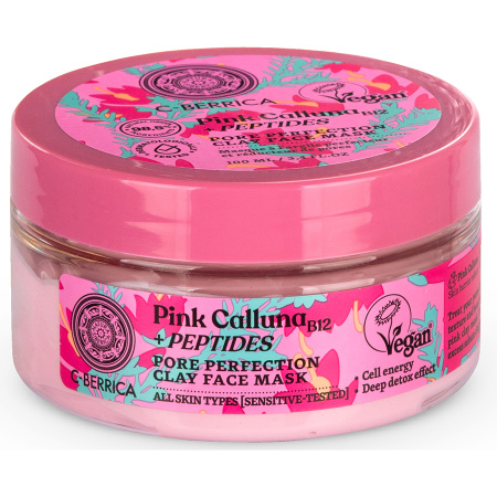 Natura Siberica C-Berrica Pink Calluna Gezichtsmasker Klei Poriën Perfectie 100ml