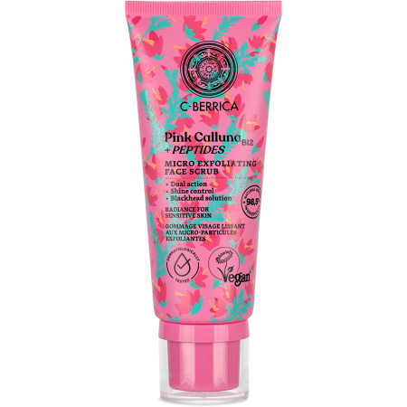 Natura Siberica C-Berrica Pink Calluna Gezichtsscrub Micro-Exfoliërend 100ml