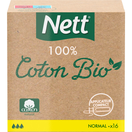 Nett Bio Tampons Met Applicator Normaal Doos 16 Stuks