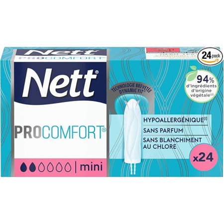 Nett ProComfort Mini Tampons Met 4-in-1 Bescherming 24 Stuks