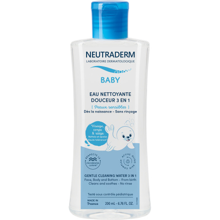 Neutraderm Baby Zachte Reinigingswater 3in1 Flacon 200ml