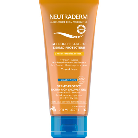Neutraderm Dermo-Protective Overvette Douchegel Gevoelige Huid Tube 200ml