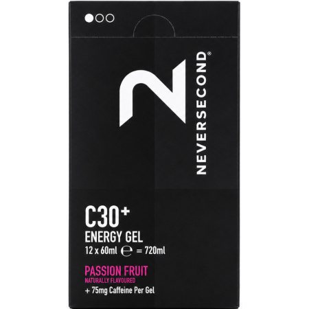Neversecond C30+ Energiegel Passievrucht + 75mg Cafeïne