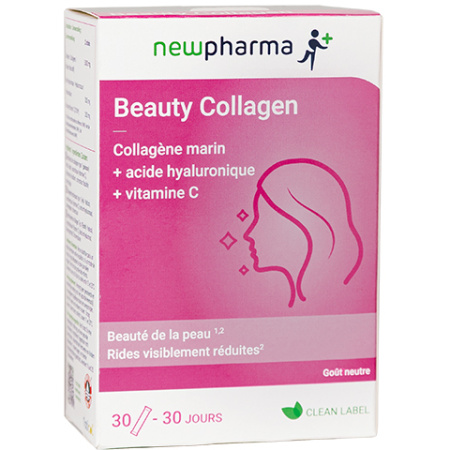 Newpharma Beauty Collagen Marine Collageen 2500mg + Hyaluronzuur + Vitamine C 30 Sticks