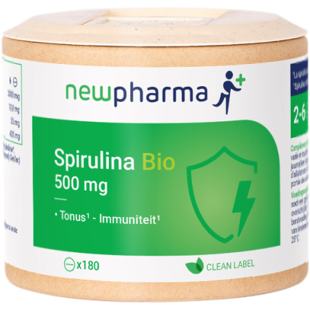 Newpharma Spirulina Bio 500mg Voedingssupplement 180 Tabletten
