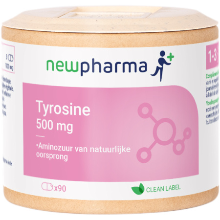 Newpharma L-Tyrosine 500mg Voedingssupplement 90 Capsules