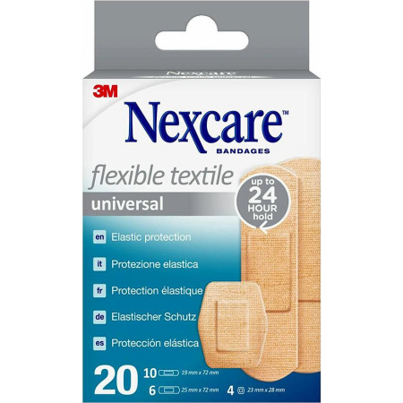 Nexcare Flexible Textile Universal Flexibele Textielpleisters 20 Pleisters
