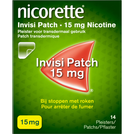 Nicorette Invisi Patch 15mg Nicotine Bij Stoppen Met Roken 14 Stuks