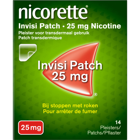 Nicorette Invisi Patch 25mg Nicotine Bij Stoppen Met Roken 14 Stuks