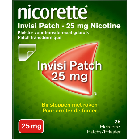 Nicorette Invisi Patch 25mg Nicotine Bij Stoppen Met Roken 28 Stuks