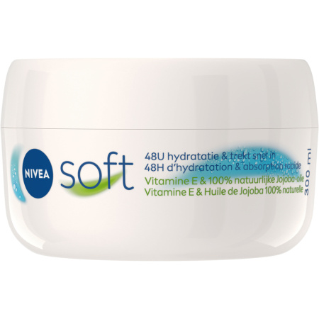 Nivea Soft Verzorgende Hydraterende Crème Gezicht/Lichaam/Handen Pot 300ml