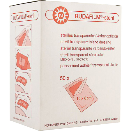 Noba Rudafilm Steriele Transparante Kleefverbanden 10x8cm 50 Stuks (9280322)
