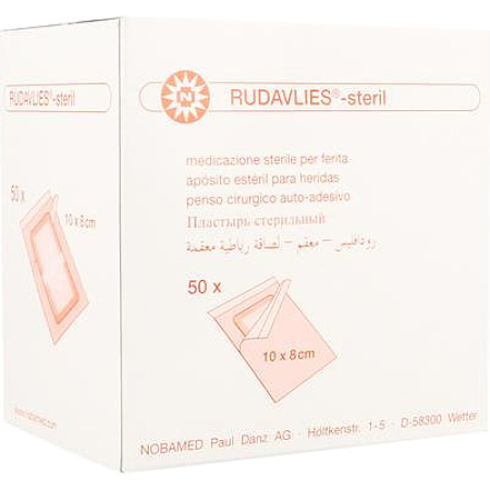 Noba Rudavlies Steril Zelfklevend Verband 8x10cm 50 Stuks