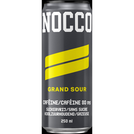 Nocco Grand Sour Cafeïne 80mg Koolzuurhoudende Drank Zonder Suiker 12x250ml