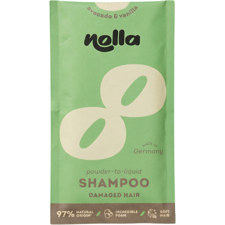 Nolla Oplosbare Shampoo Avocado En Vanille Beschadigd Haar 40g