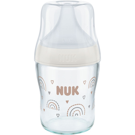 Nuk Perfect Match Glazen Zuigfles 120ml 0+ Maanden S Regenboog 1 Stuk
