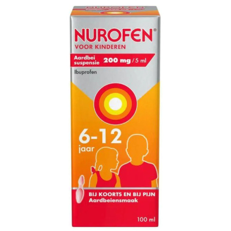 Nurofen Kind 200mg/5ml Suspensie Aardbei 100ml