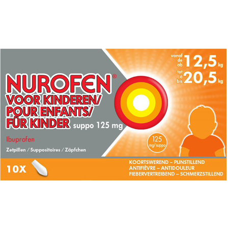 Nurofen Voor Kinderen 125mg Ibuprofen 10 Zetpillen