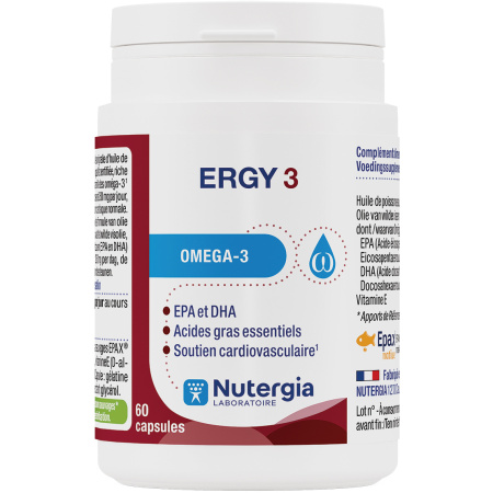 Nutergia Ergy 3 Voedingssupplement Cardiovasculair Systeem 60 Capsules
