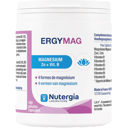 Nutergia ErgyMag Magnesium Voedingssupplement 180 Capsules
