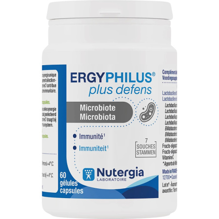 Nutergia Ergyphilus Plus Defens Microbiota Immuniteit 60 Capsules