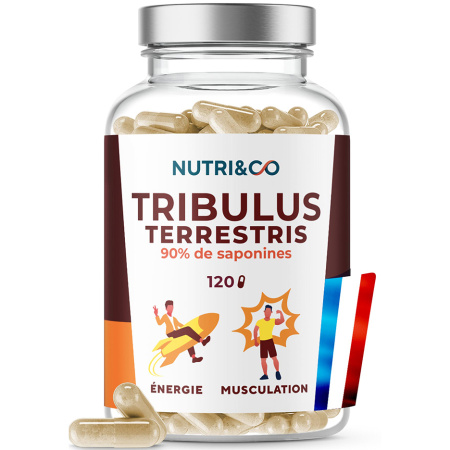 Nutri&Co Tribulus Terrestris Extract 100% Natuurlijk Geconcentreerd 10:1 Vegan 120 Capsules