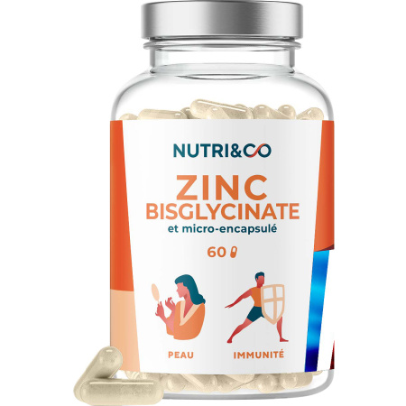 Nutri&Co Zink Bisglycinaat & Selenium Immuniteit En Vruchtbaarheid Vegan 60 Capsules