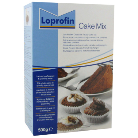 Loprofin Chocolade Cake Mix Gereduceerd Eiwit Poeder Doos 500g