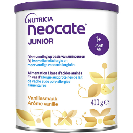 Nutricia Neocate Junior Koemelkeiwitallergie Vanillesmaak Peuter Vanaf 1 Jaar Poedermelk Blik 400g