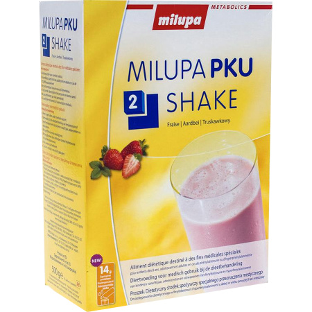 Milupa PKU 2 Shake Aardbeiensmaak Zakjes 10x50g
