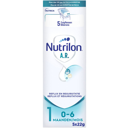 Nutrilon AR 1 Bij Regurgitatie Baby 0-6 Maanden Melkpoeder Zakjes 5x22g