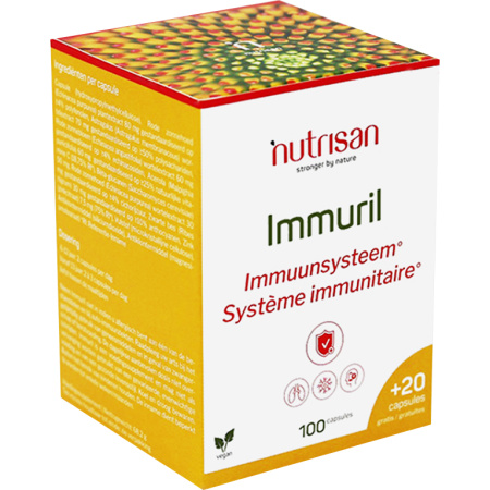 Nutrisan Immuril Immuunsysteem 100 Capsules + 20 Capsules Gratis