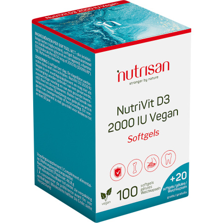 Nutrisan NutriVit D3 2000IU Vegan 100 + 20 Capsules