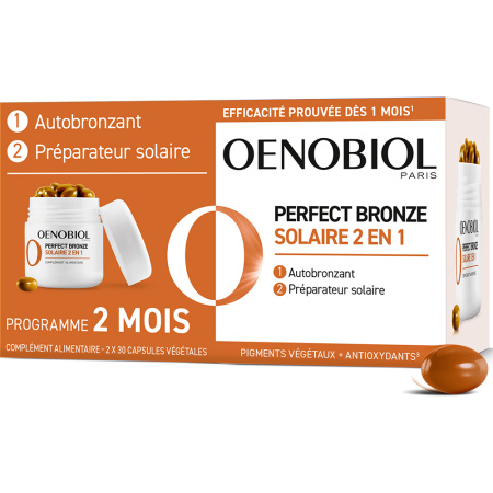 Oenobiol Solaire Perfect Bronze 2 En1 Zelfbruinend & Zonnevoorbereiding 60 capsules