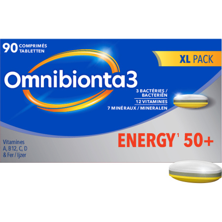 Omnibionta 3 Energy 50+ Multivitaminen/Energie 90 Tabletten