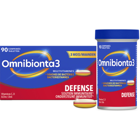 Omnibionta3 Defense Multivitaminen + Bacteriestammen 90 Tabletten