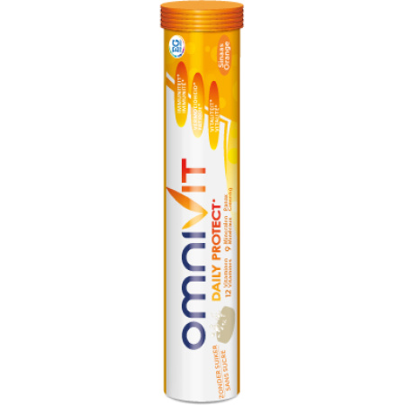 Omnivit Daily Protect Multivitamine Voor Energie/Immuniteit/Mentale Focus 20 Bruistabletten