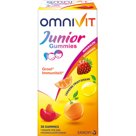 Omnivit Junior Gummies Multivitamine Groei En Immuniteit Vanaf 3 Jaar 30 Stuks