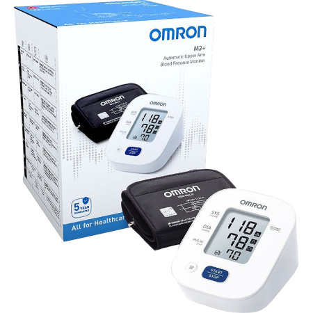 Omron M2+ HEM-7188-LE Automatische Bovenarm Bloeddrukmeter Met M-L Manchet 1 Stuk