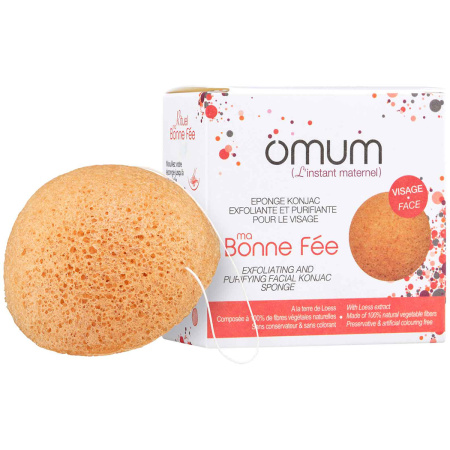 Omum Ma Bonne Fée Konjac Spons Gezicht Halfrond 1 Stuk